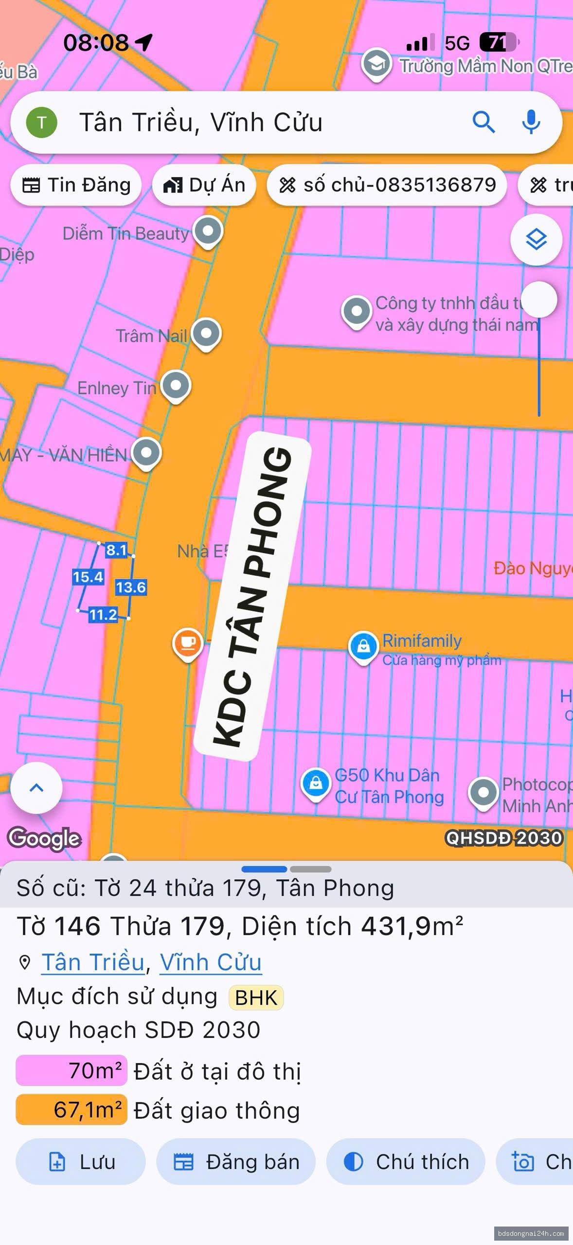 Bán biệt thự mặt tiền tại Tân Phong, Biên Hòa