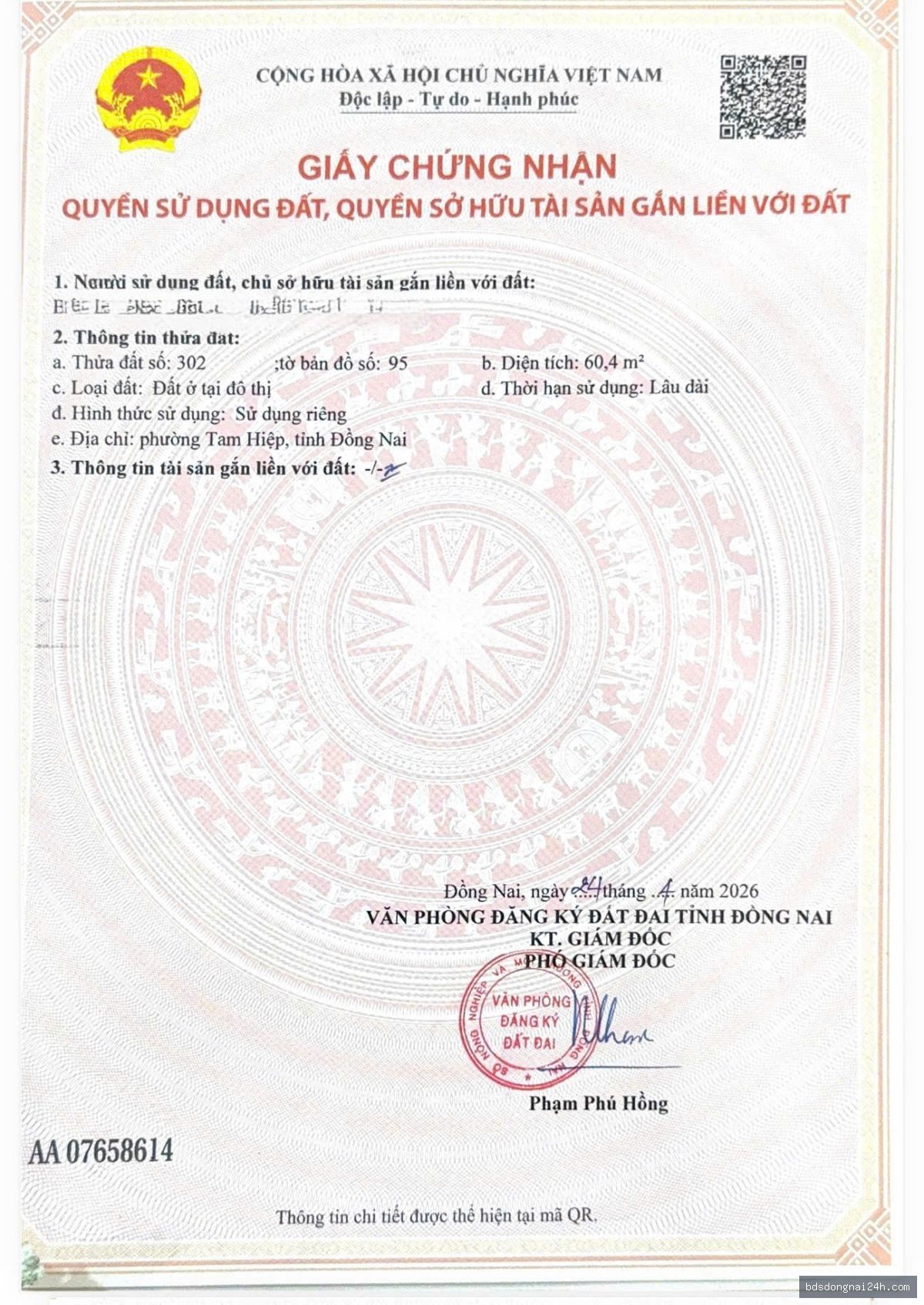 Bán đất nền tại Tam Hiệp, Biên Hòa (60.4m²) - Hình ảnh 7