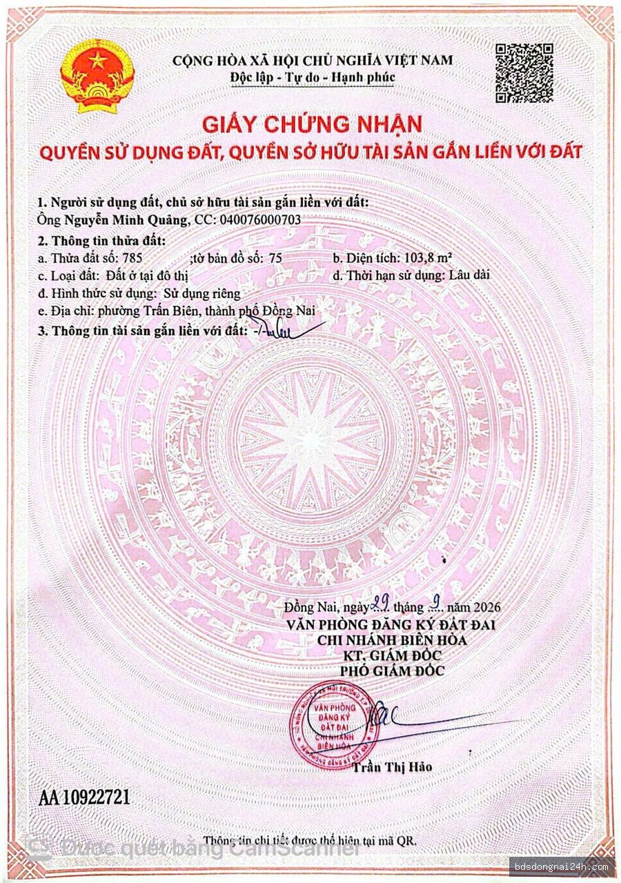 Bán nhà phố tại Bửu Long, Biên Hòa