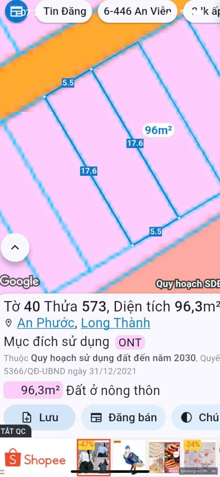 Bán đất nền (96.3m²) - Hình ảnh 4