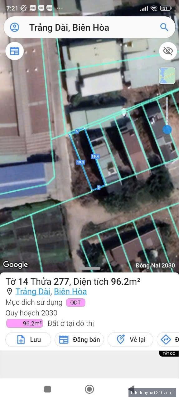 Bán lô đất góc 2 mặt tiền mặt tiền tại Trảng Dài, Biên Hòa (96.2M²) - Hình ảnh 2