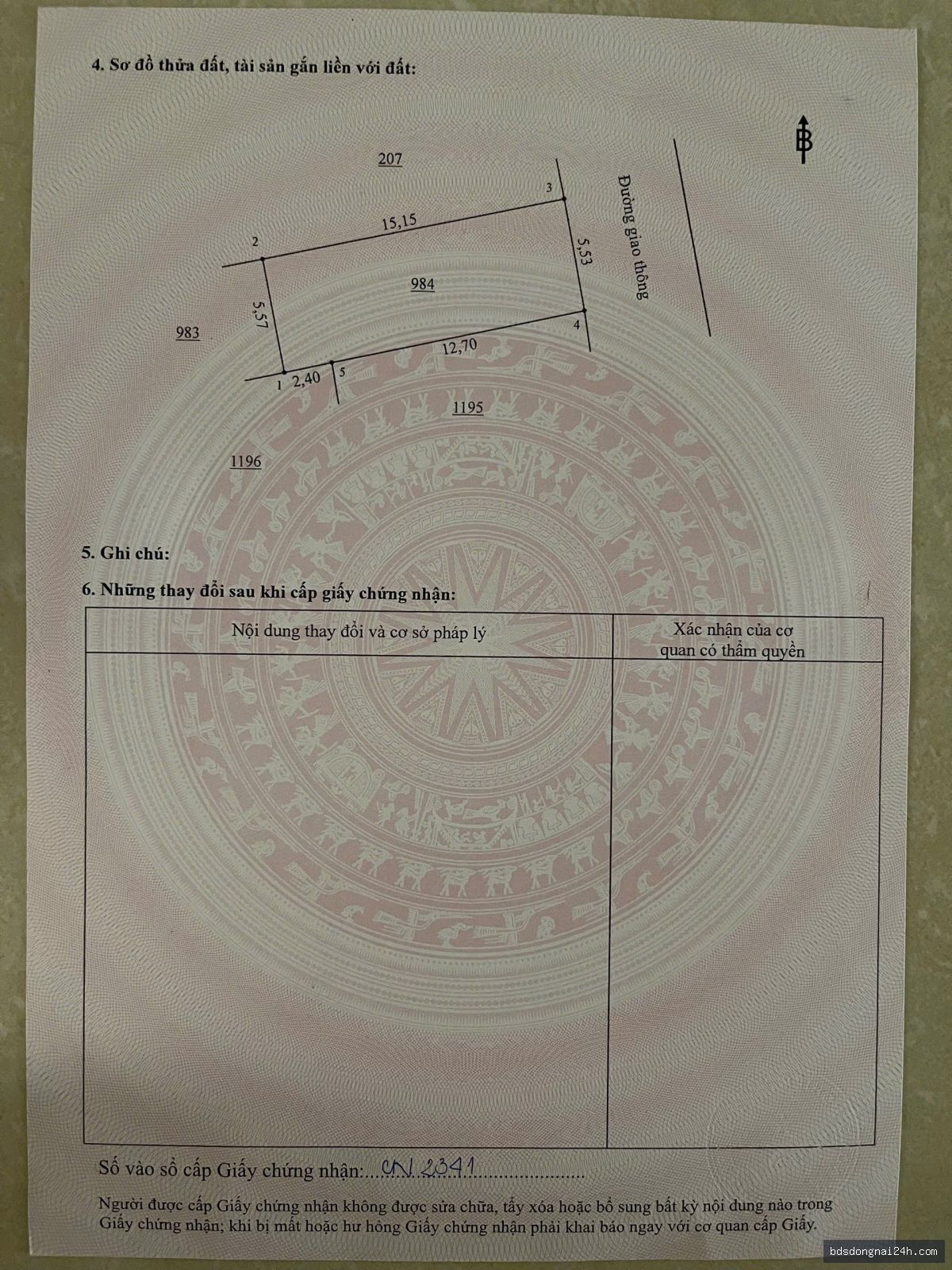 Bán đất thổ cư 100%, mặt tiền tại Hố Nai, Biên Hòa (88m²) - Hình ảnh 6
