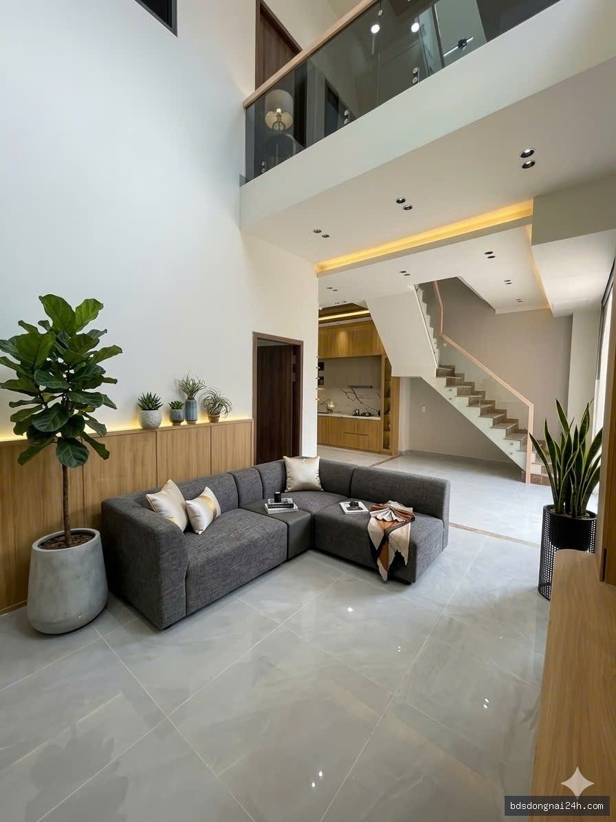 Bán nhà 1 trệt 2 lầu, sân ô tô (180m²) - Hình ảnh 5