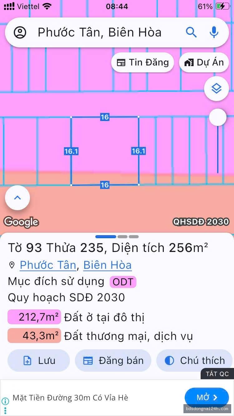 Bán đất nền mặt tiền tại Long Thành (256m²) - Hình ảnh 3