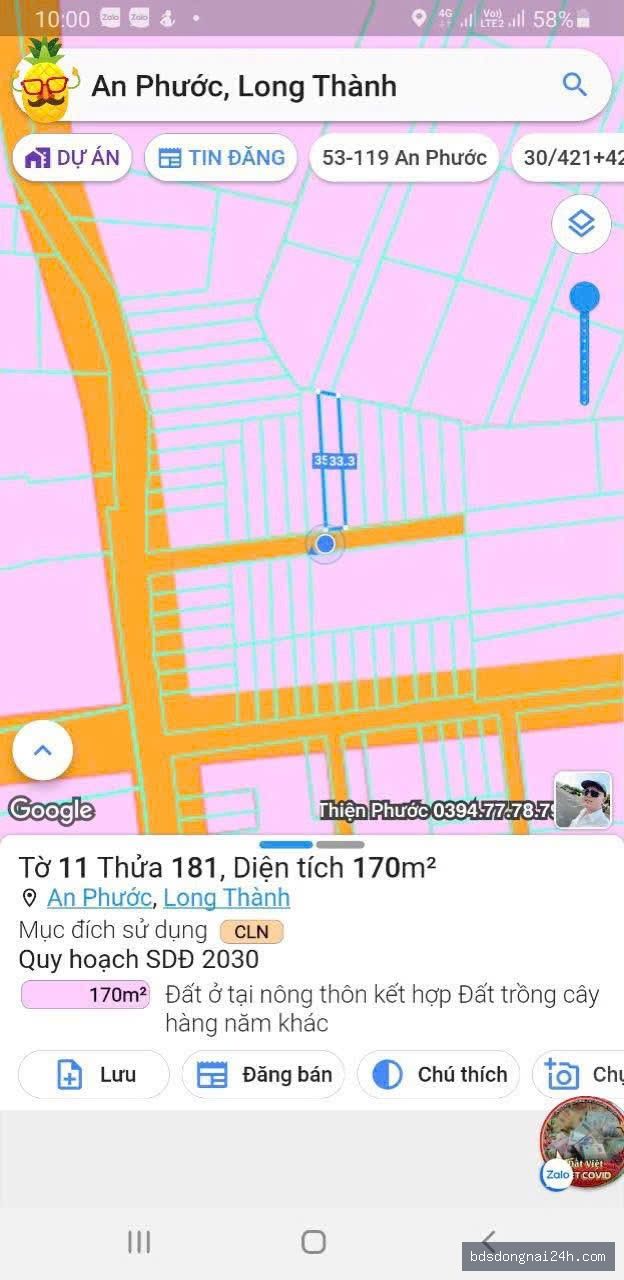 Bán đất nền tại Long Thành (175m²)