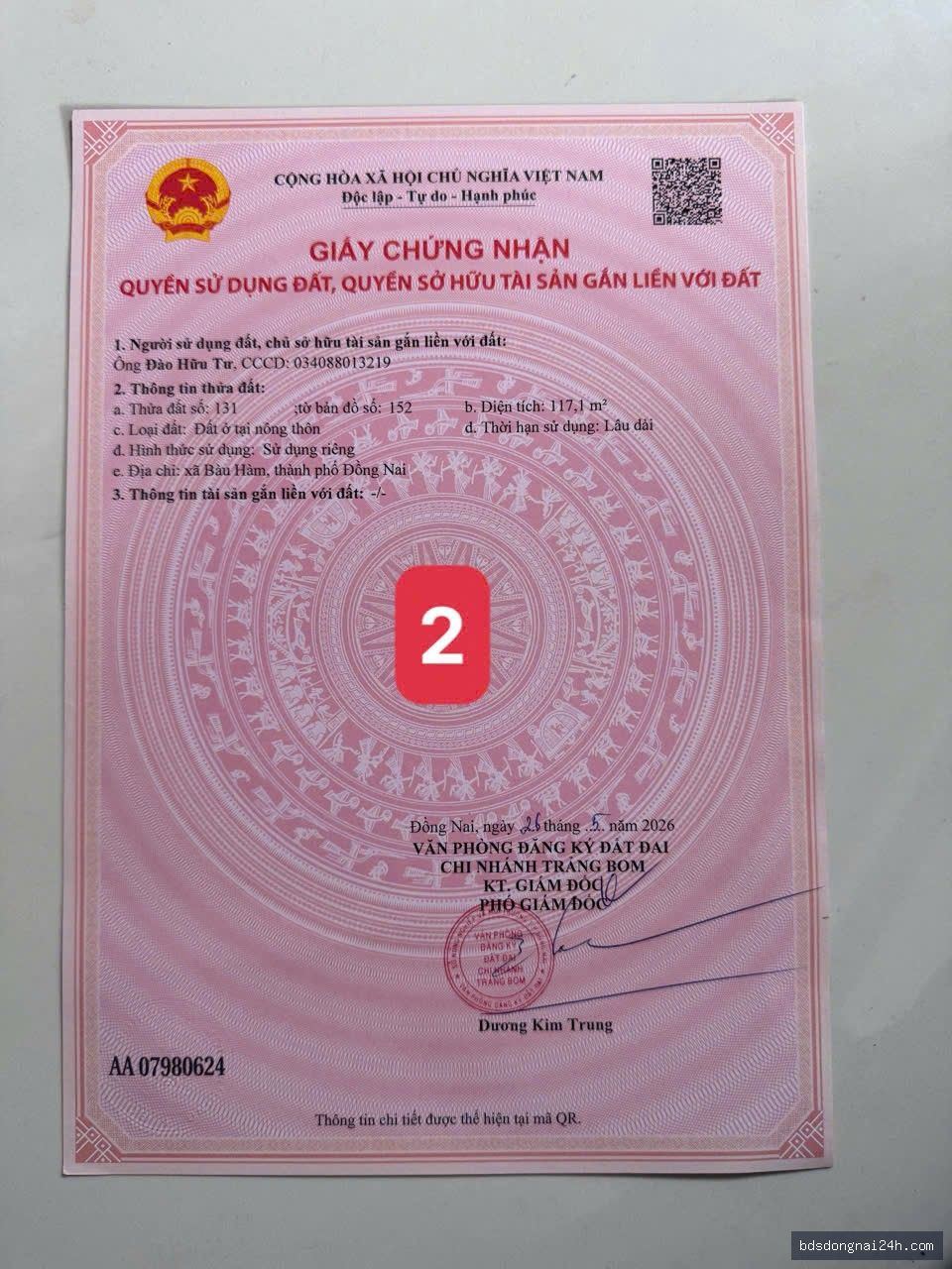 Bán đất thổ cư 100% gần chợ - Hình ảnh 6