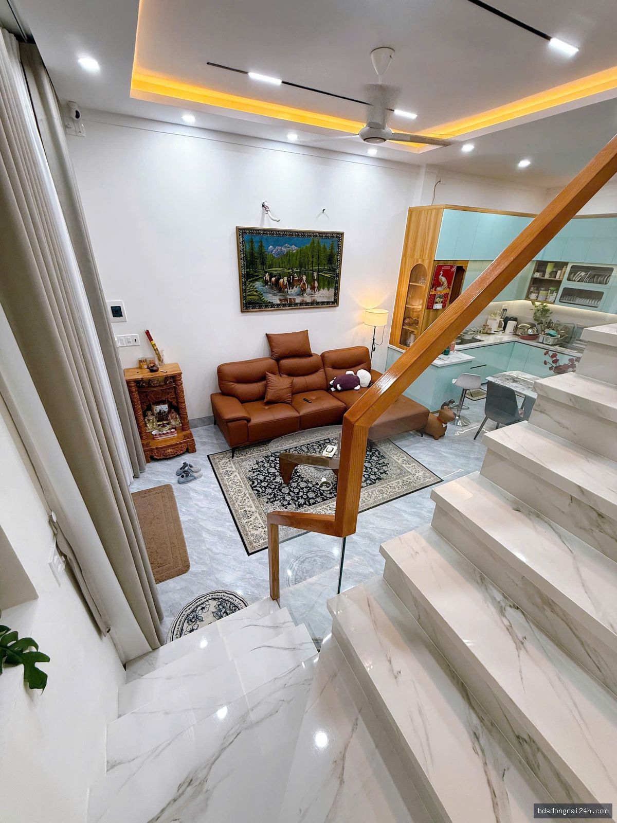 Bán nhà 1 trệt 1 lầu sân ô tô, full nội thất (71.3m²) - Hình ảnh 3