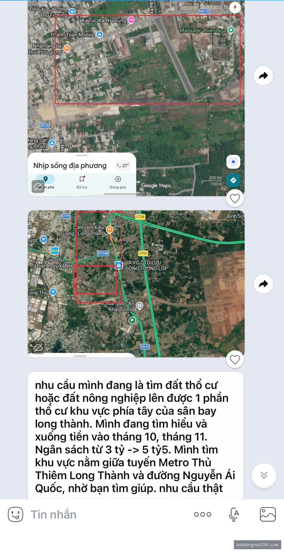 Bán bất động sản tại Long Thành