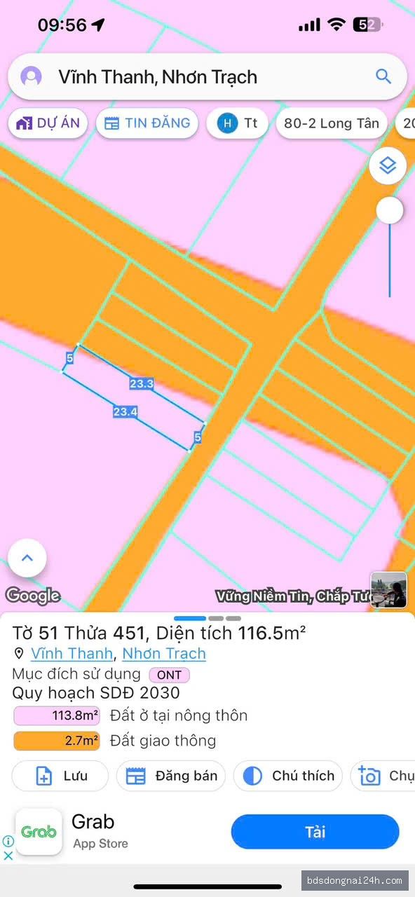 Bán đất nền (115m²) - Hình ảnh 3