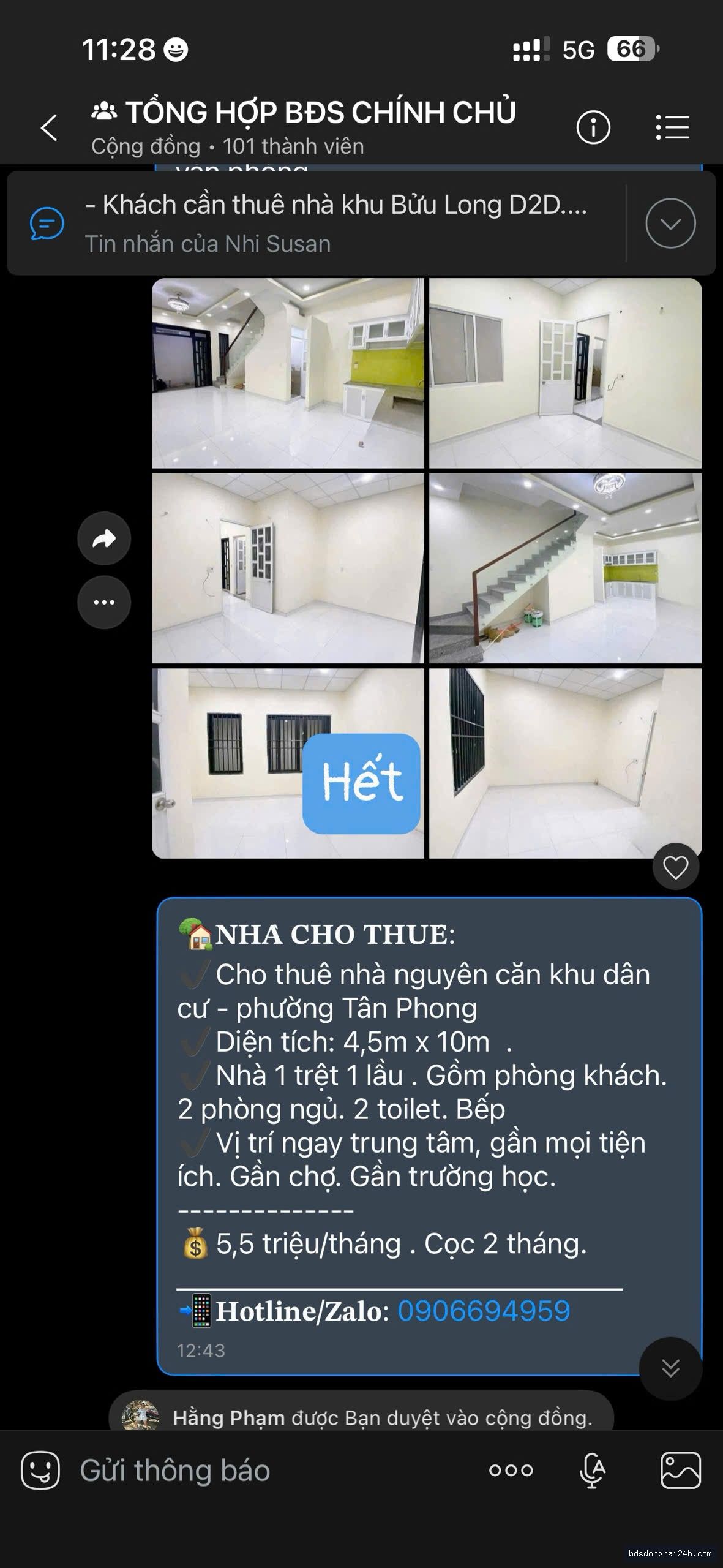 Cho thuê nhà cấp 4 tại Trảng Dài, Biên Hòa (126.5m²) - Hình ảnh 2