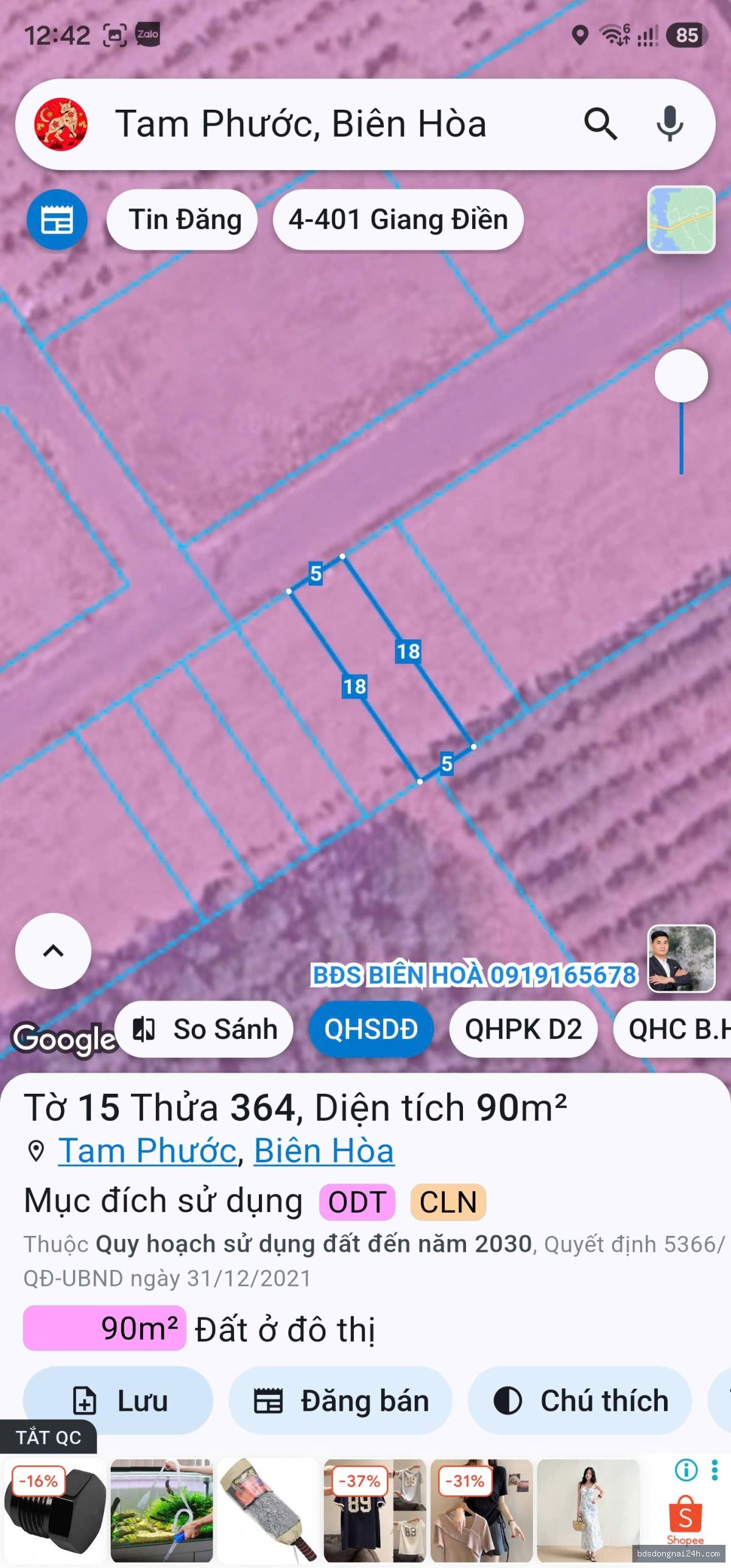 Bán đất nền (90m²) - Hình ảnh 2