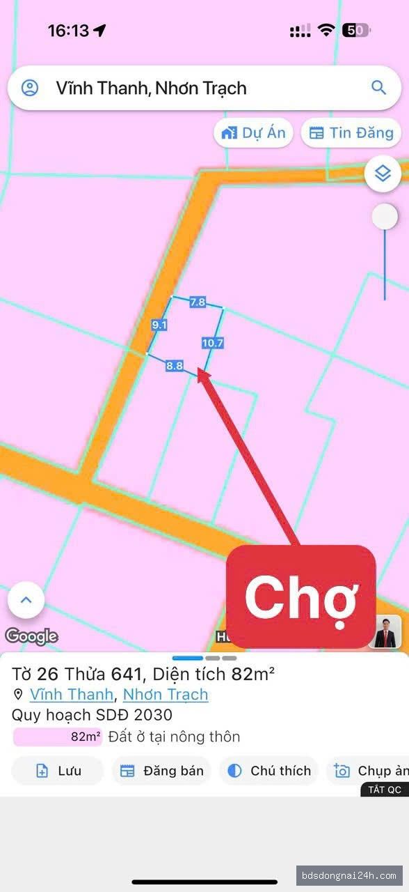 Bán đất nền gần chợ tại Nhơn Trạch - Hình ảnh 2