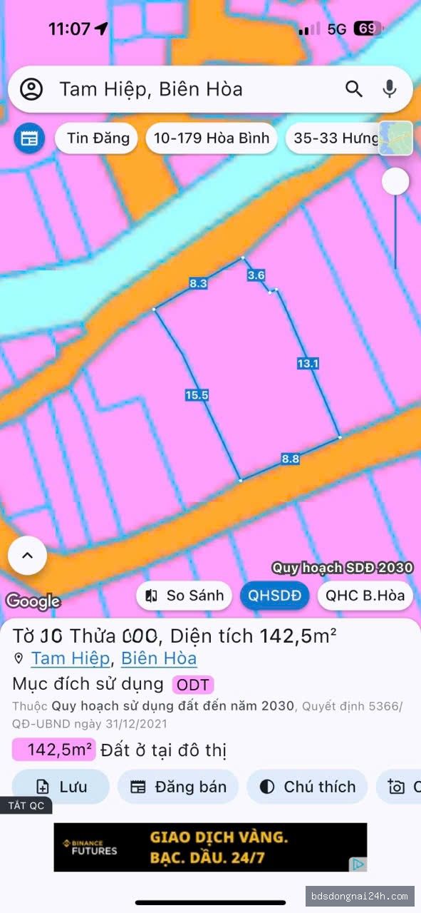 Bán Lô Đất Biệt Thự Mini P. Tam Hiệp, TP. Biên Hòa - Hình ảnh 2