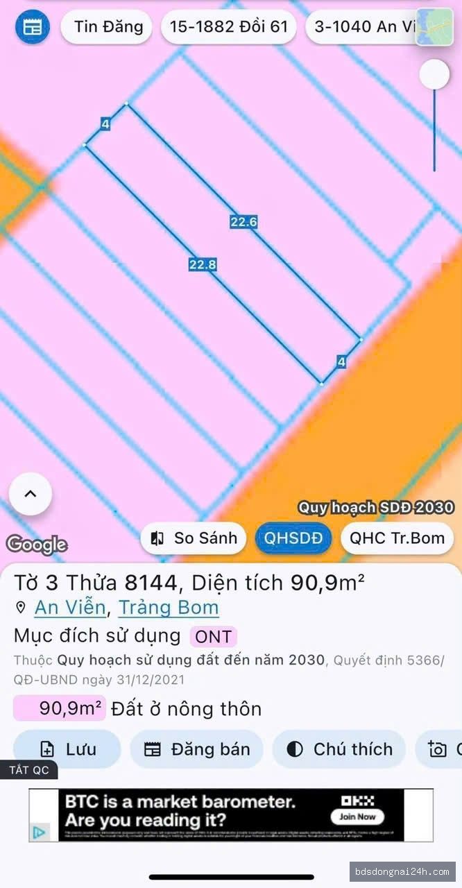 Bán đất nền (90m²) - Hình ảnh 2