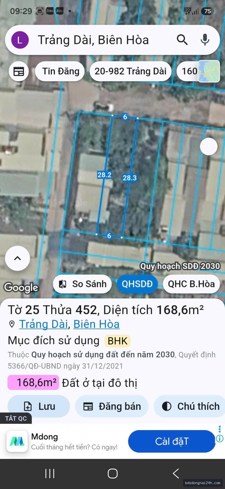 Bán đất nền tại Trảng Dài, Biên Hòa (174m²) - Hình ảnh 2