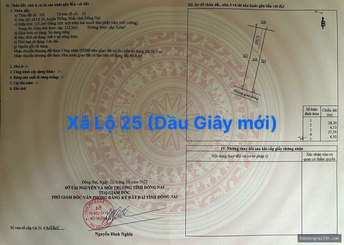 Bán đất thổ cư 100% gần chợ tại Long Thành (125m2) - Hình ảnh 3