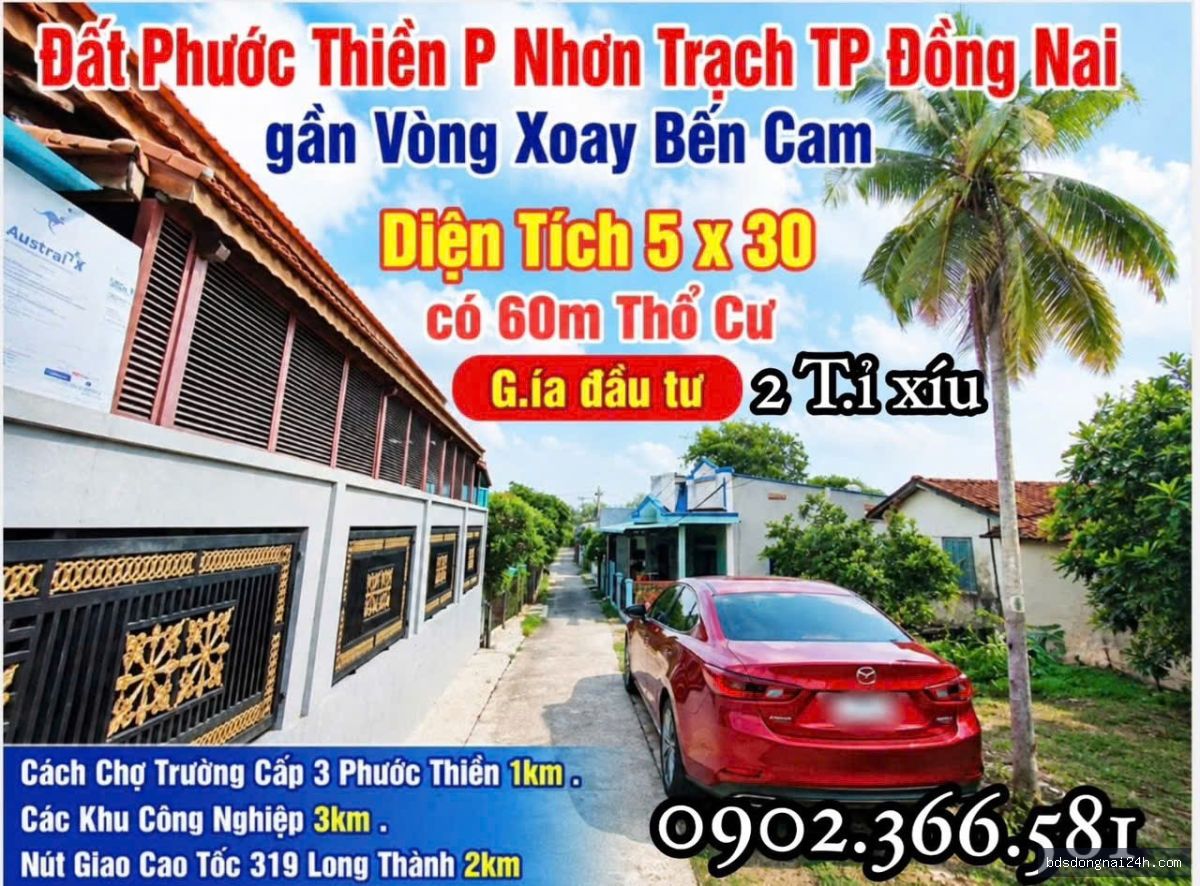 Bán đất nền tại Nhơn Trạch (150m²)